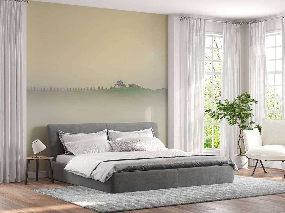 Neblige italienische Landschaft