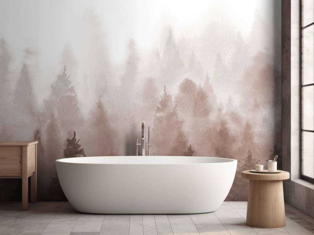 Wald mit Aquarellfarbe gemacht