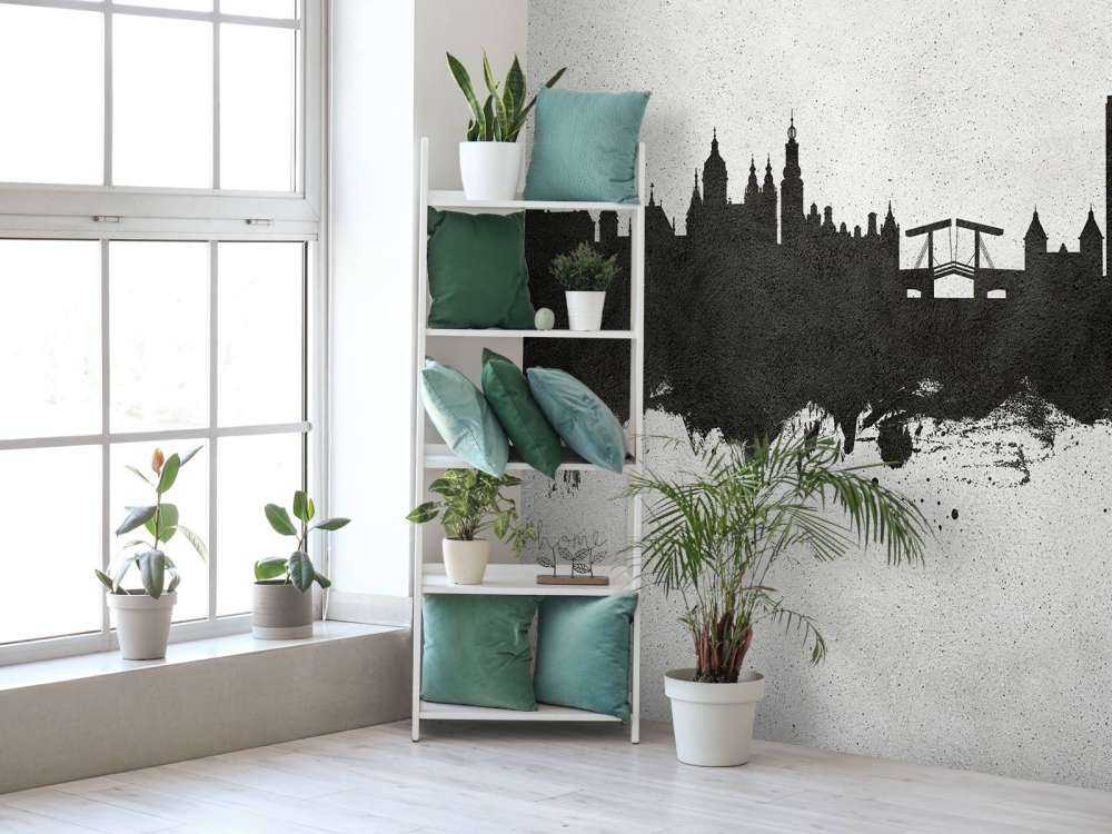 Aquarell-Skyline, Amsterdam