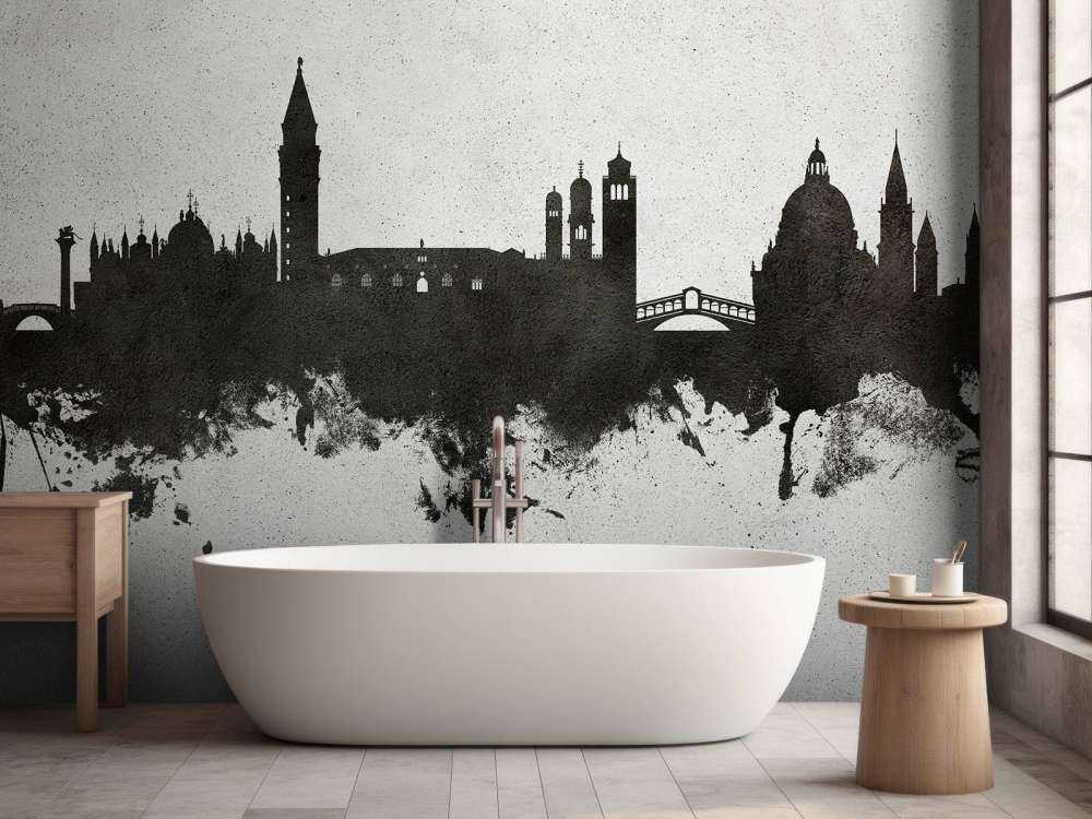 Aquarell-Skyline, Venedig