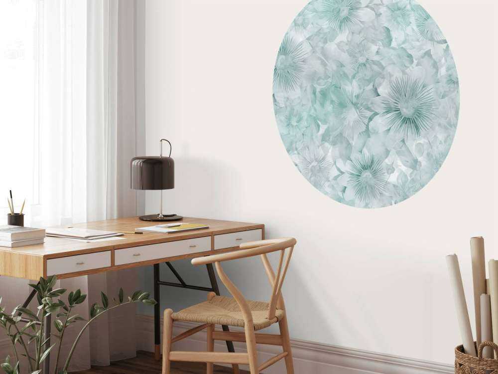 Botanische Aquarell-Eleganz Eisiges Minzgrün
