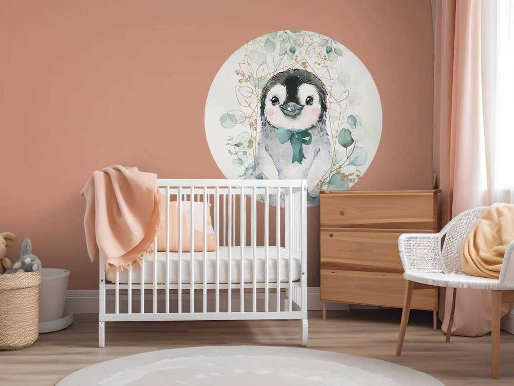 Kleiner Pinguin und grüne Schleife