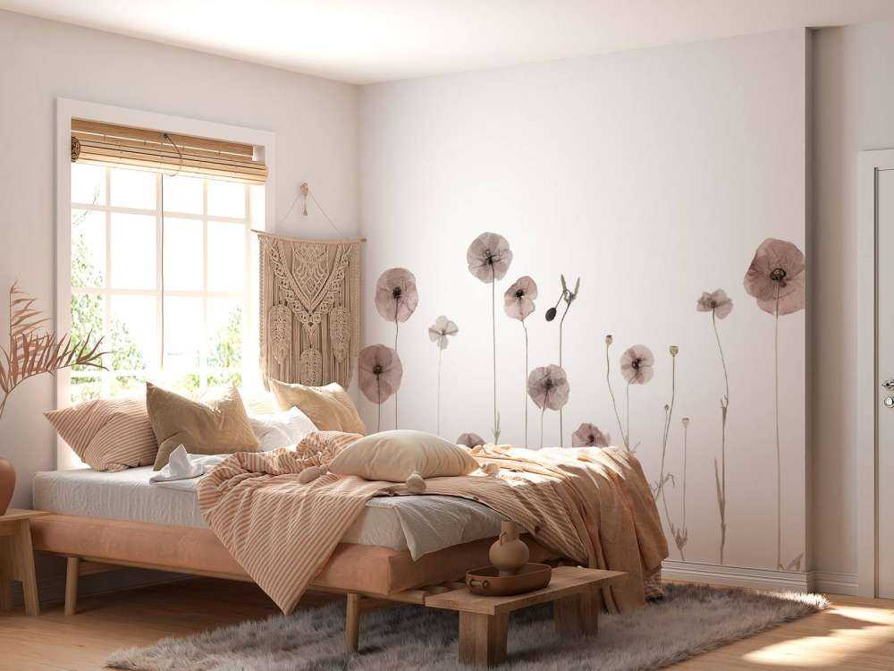 Mohnblumenfeld vintage