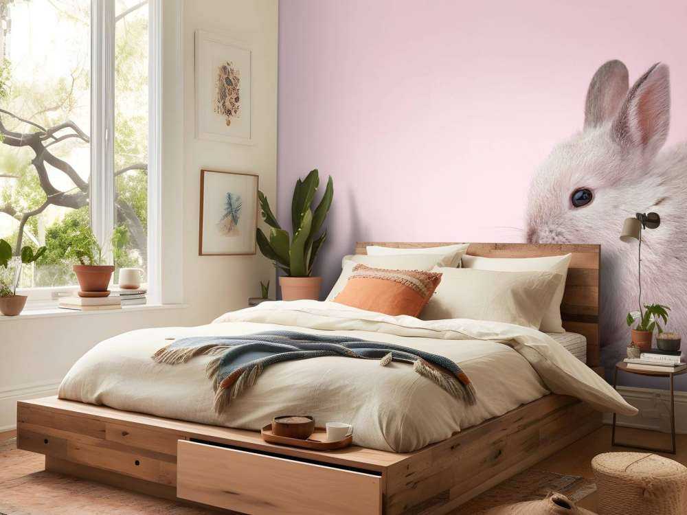 Kaninchen mit Ei