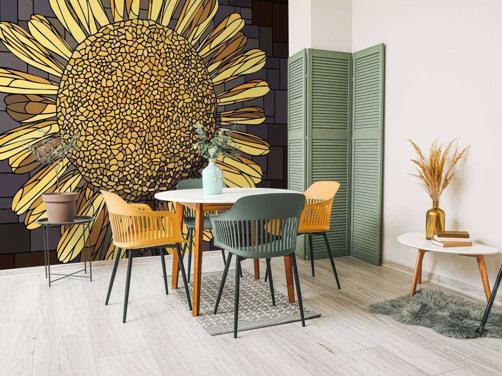 Gelbe Kamillenblüten