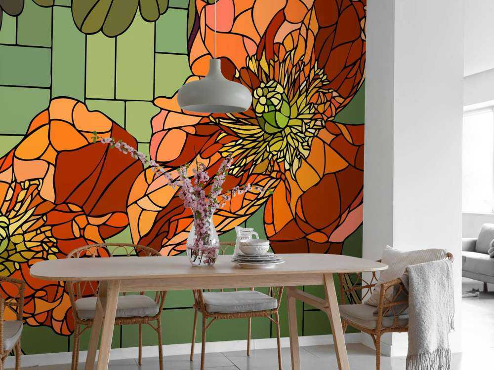 Orangefarbene Mohnblumen