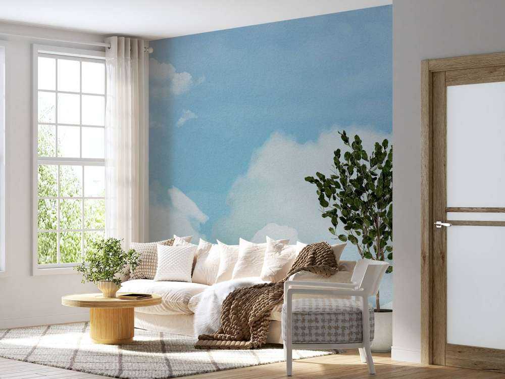 Aquarellierte Wolken