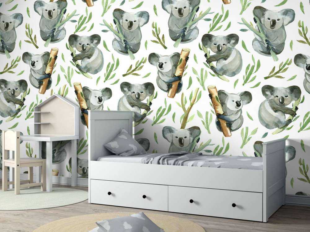 Koalas auf Bambus