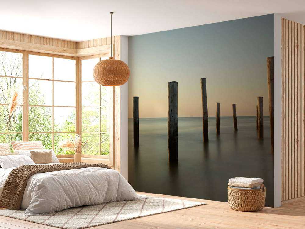 Holz-Strandpfosten