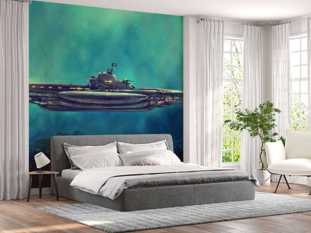 Piraten-U-Boot in der Unterwasserwelt