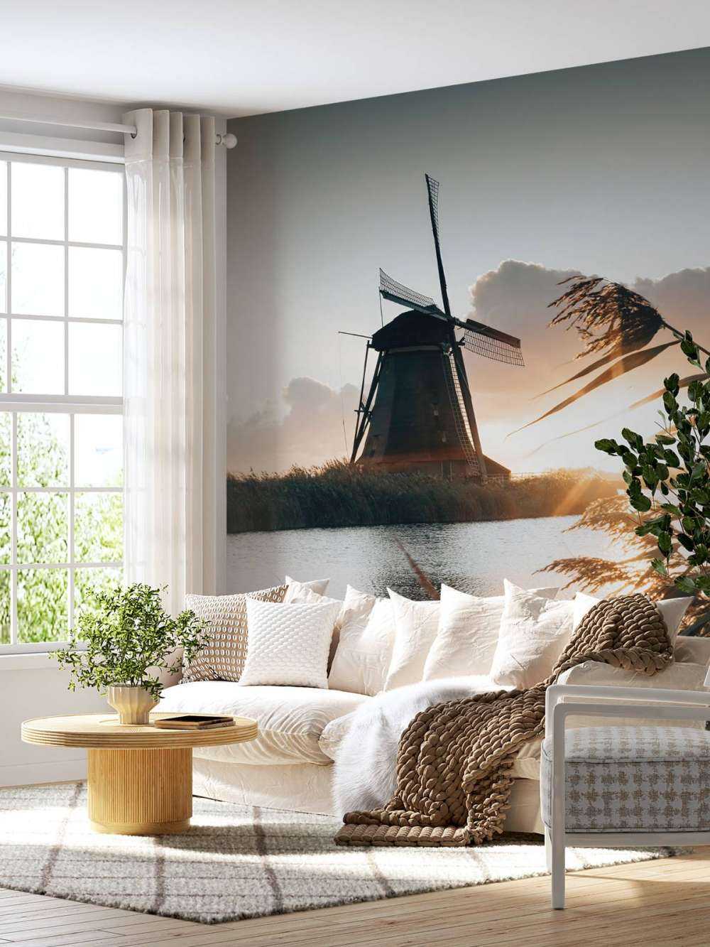 Windmühle bei Sonnenaufgang
