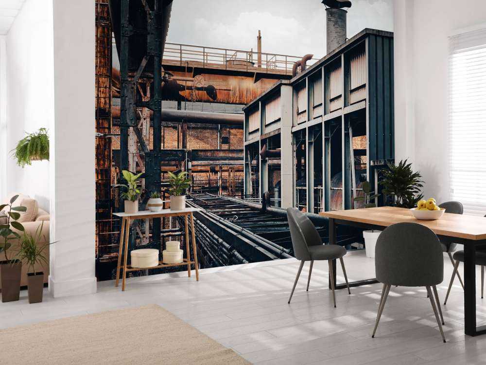 Gleise in einer alten Fabrik
