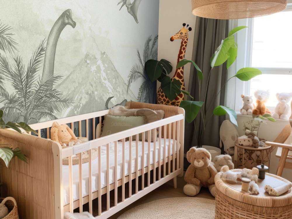 Verschiedene Dinosaurier in grün