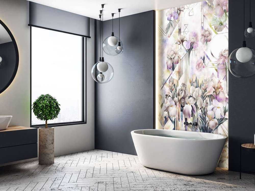Riesige Aquarell-Iris Violett