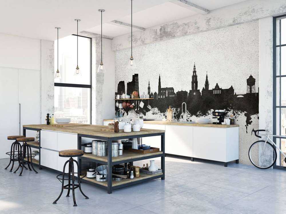 Aquarell-Skyline, Groningen