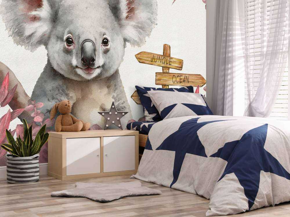 Baby-Koala im Dschungel rosa