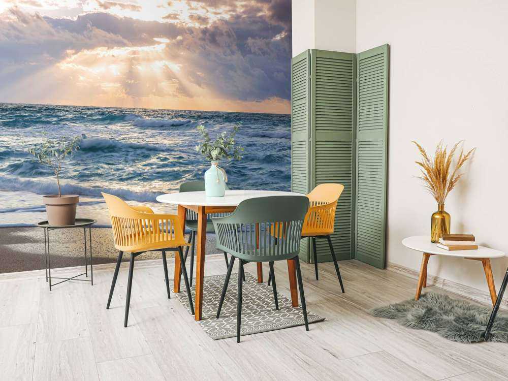 Sonnenstrahlen am Meer