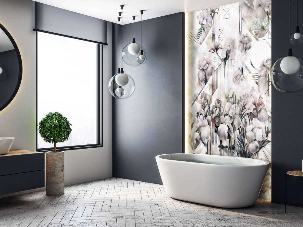 Riesige Aquarell-Iris Gelb