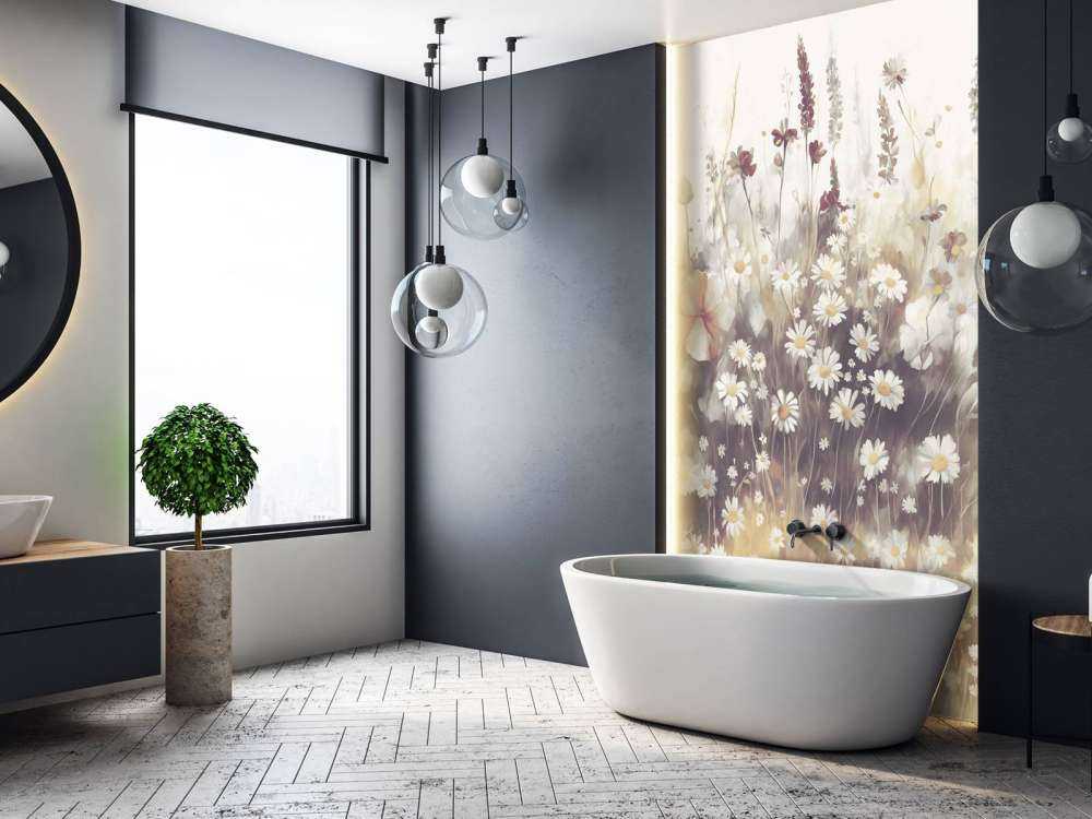 Üppiges Grün des Sommers Goldbraun