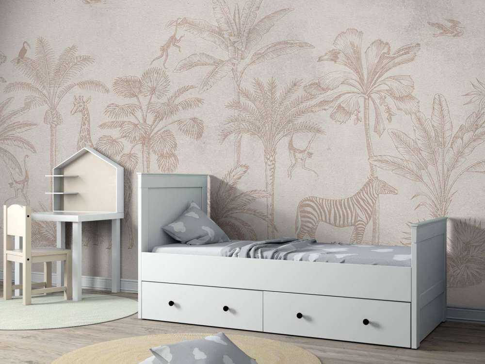 Tropisches Tier Dschungel taupe
