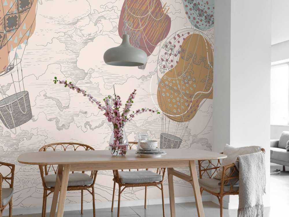 Farbige Heißluftballons