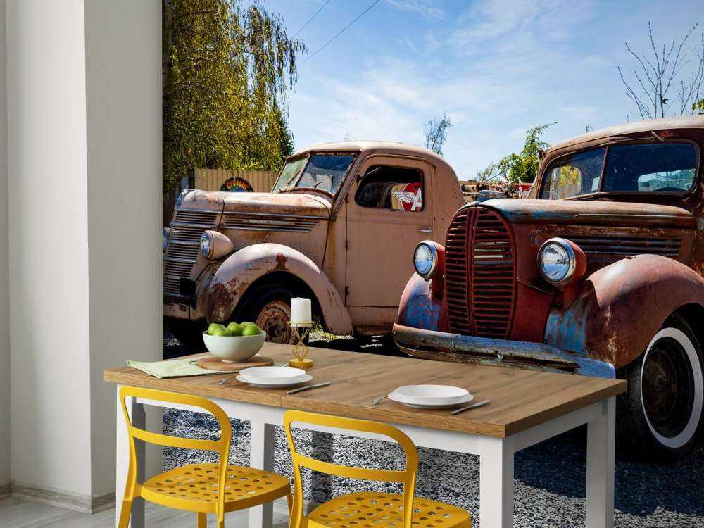 Verrostete alte Lastwagen