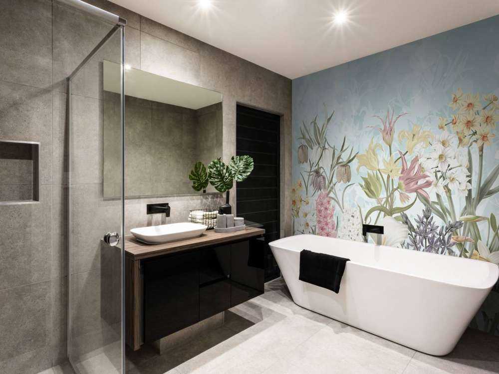 Frühjahrsblumen - Nebeliges Aqua