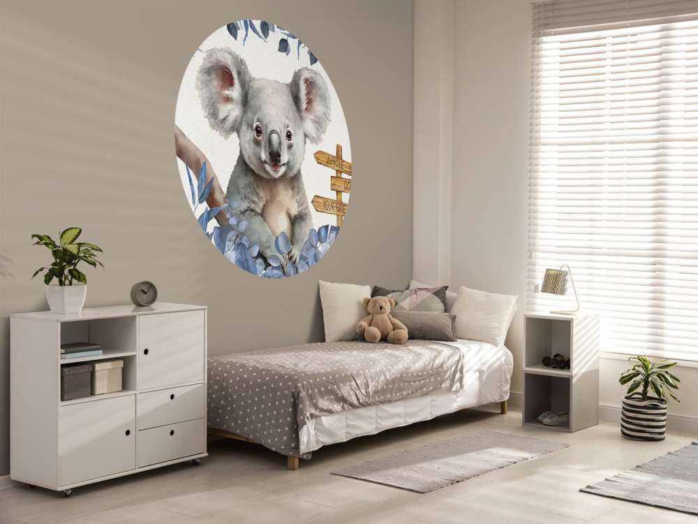 Baby-Koala im Dschungel blau