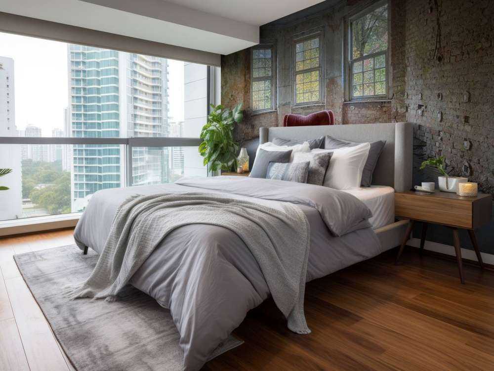 Bank im verlassenen Raum