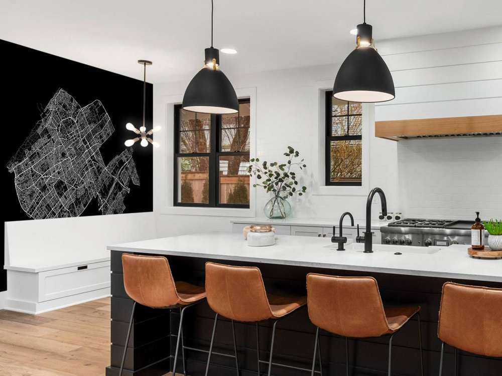 Karte von Den haag, schwarz