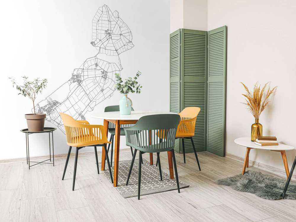 Karte von Flevoland, weiß