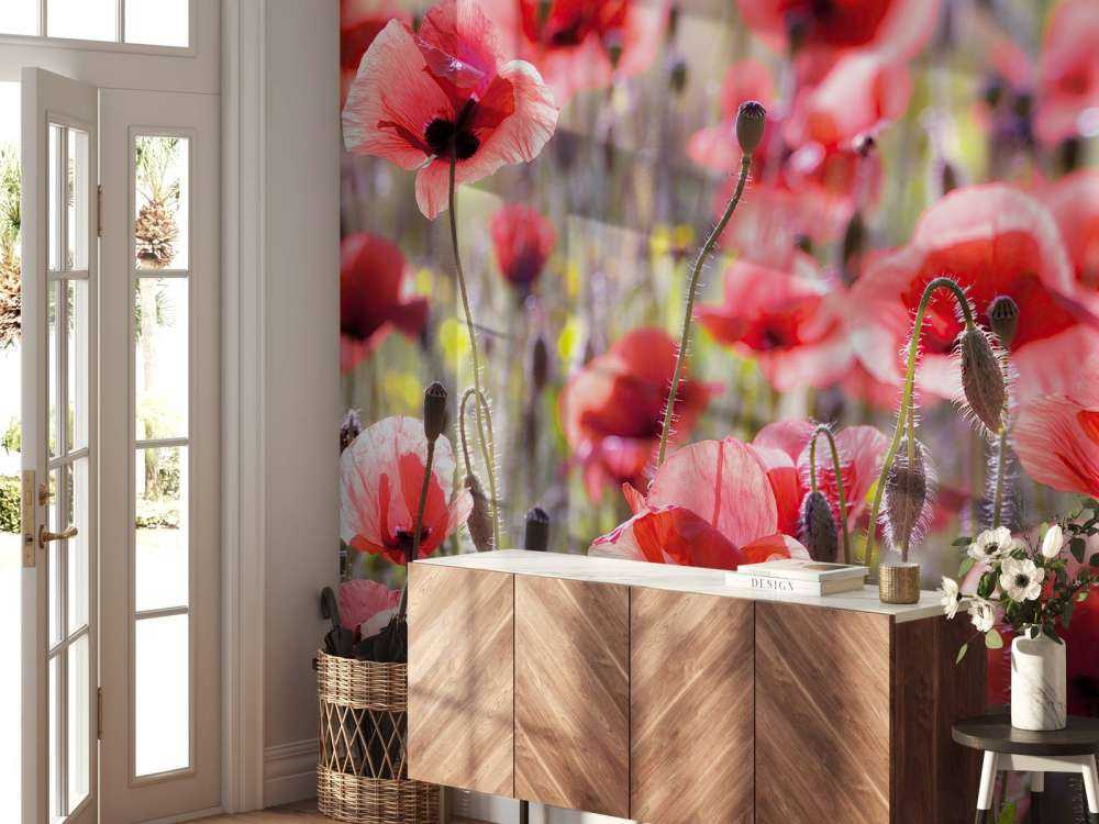 Mohn im Vintage-Look