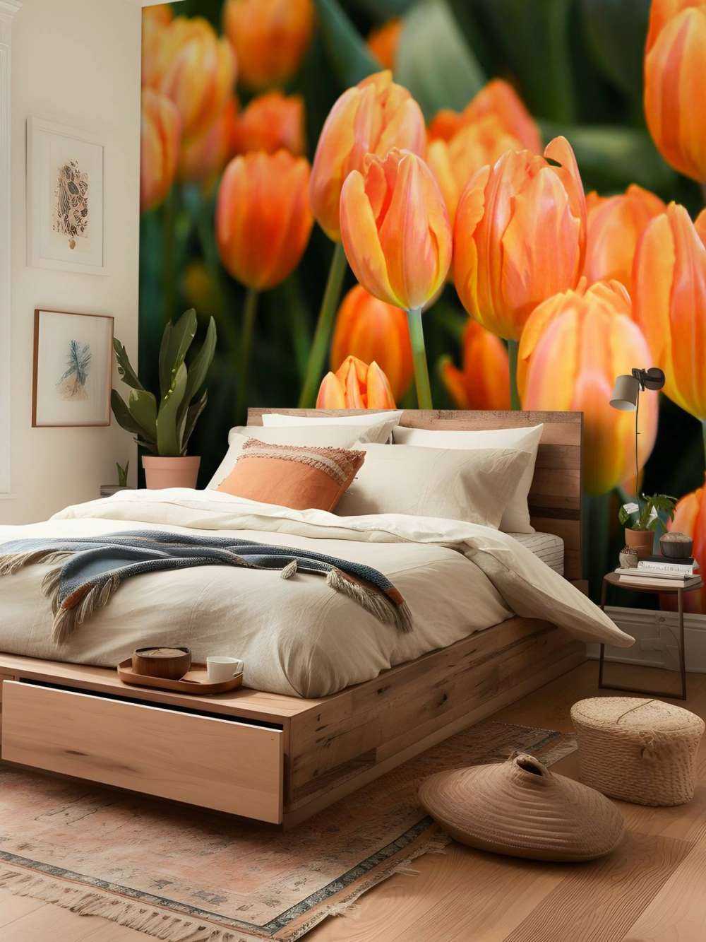 Orangefarbene Tulpen