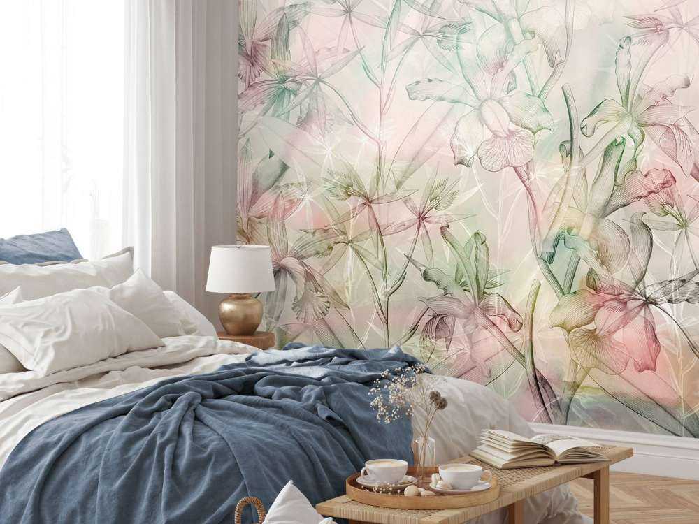 Orchideen-Mirage in sanften Pastelltönen