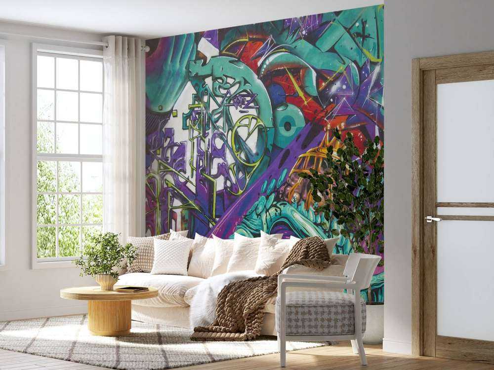 Tapete mit modernen Graffiti