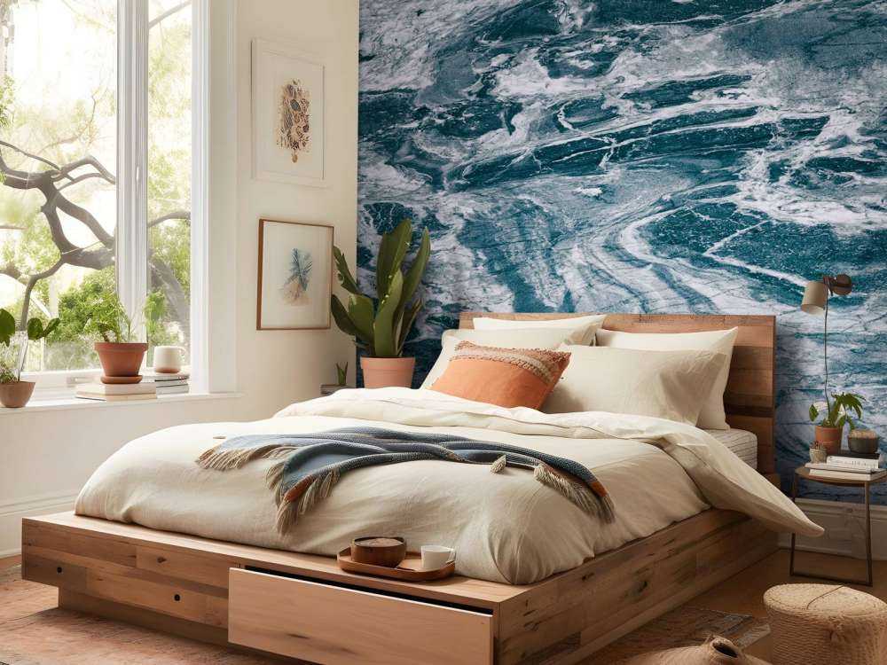 Blauer abstrakter Marmor