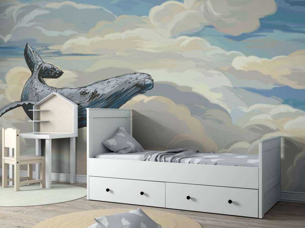 Walfisch durch die Wolken