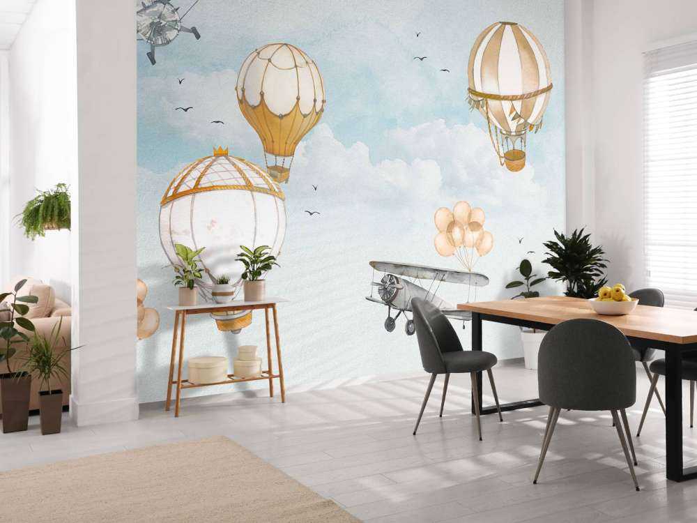 Heißluftballons Aquarell