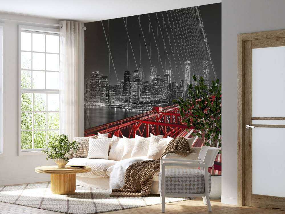 Rote Brooklyn-Brücke