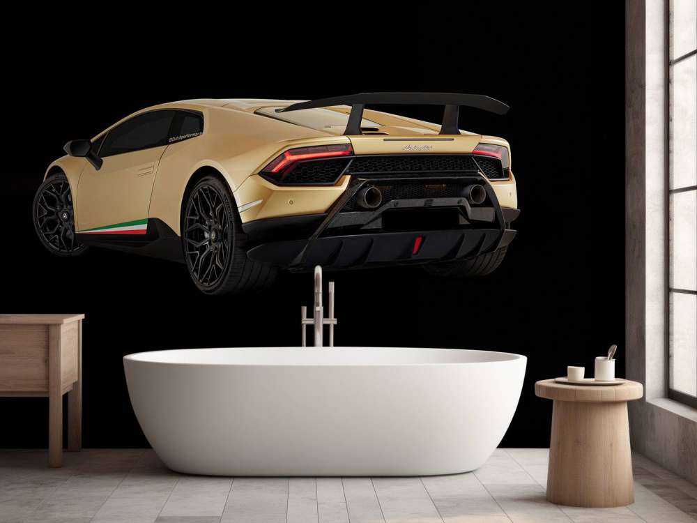 Lamborghini Huracán - Linke hintere Seite, schwarz