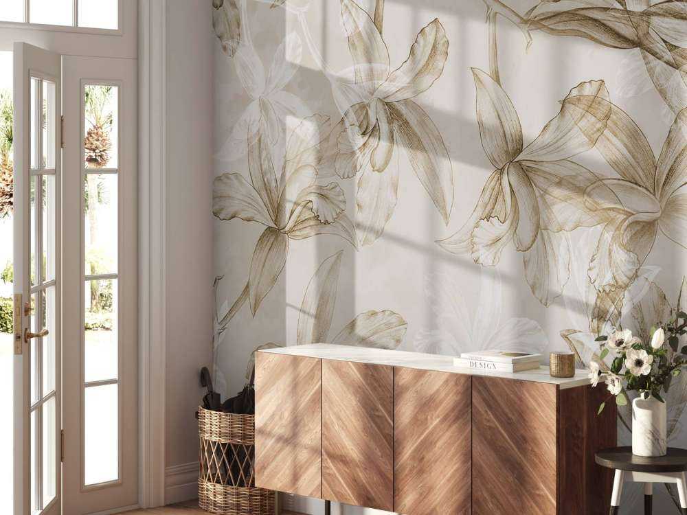 Orchideen Traumlandschaft Sepia