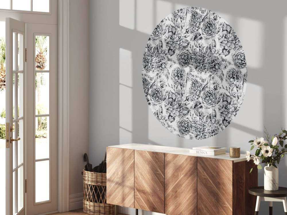 Schwarz-Weißer Blumengarten