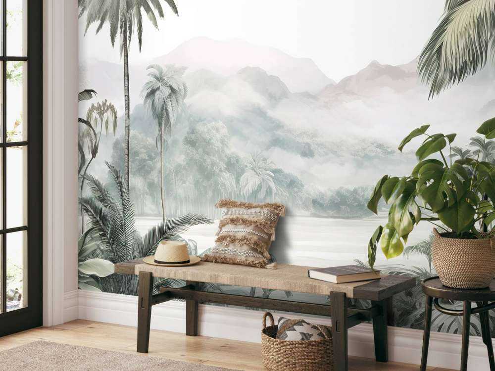 Grünes Bergtropen Panorama