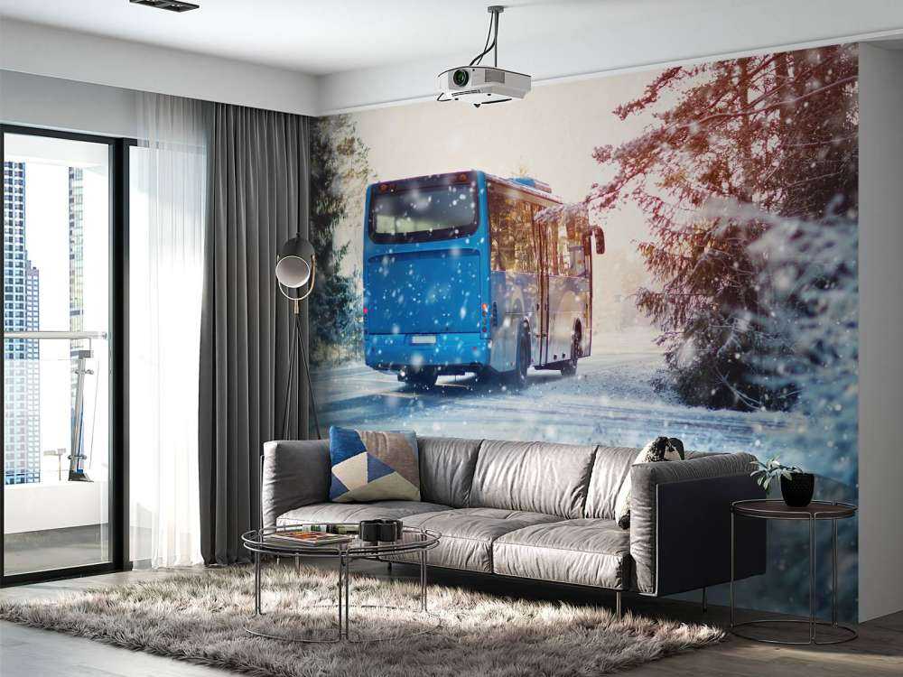 Bus im Winter