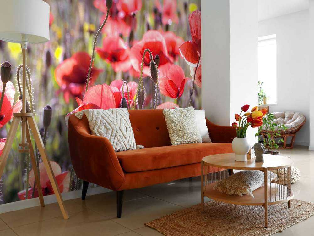 Mohn im Vintage-Look