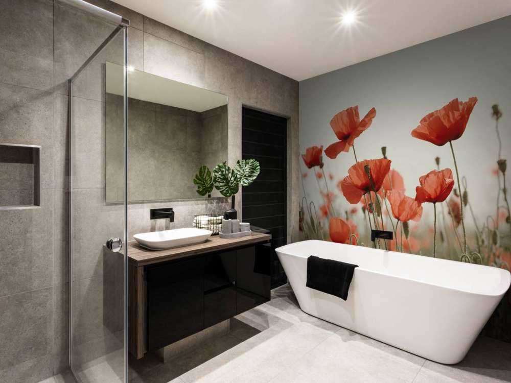 Mohnblumen in Vintage-Farben