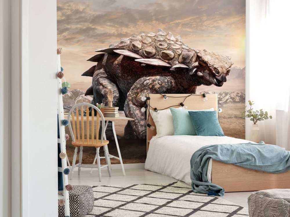 Dinosaurier in einer verlassenen Gegend