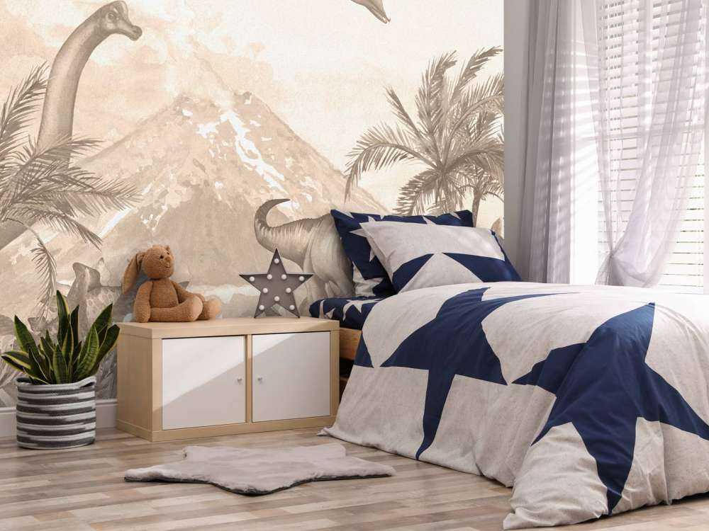 Verschiedene Dinosaurier in Taupe
