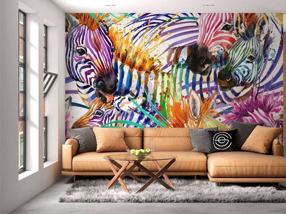 Farbige Zebras