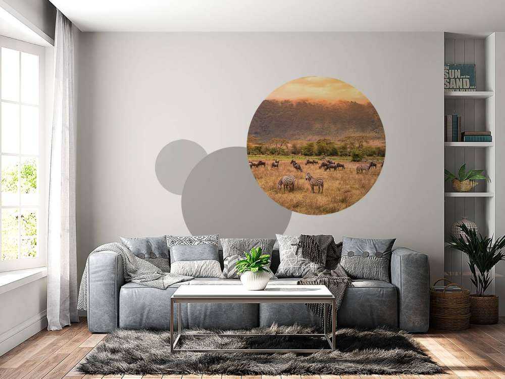 Savannenlandschaft mit Zebras